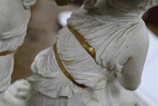 A Paris porcelain dessert service centrepiece